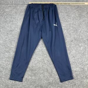 Puma Sweatpants Mens XS Blue Athletic Joggers Logo Drawstring Track Pants